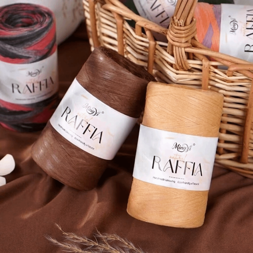 DIYマルチカラーラフィアヤーン DIY手編みラフィアコード - Crochet Bag Raffia のレビューと価格