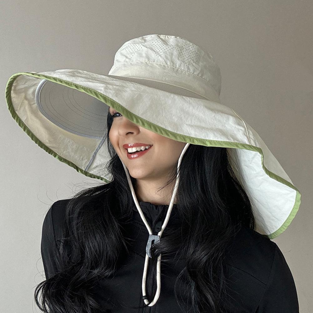 女性用サンハット ネックフラップ付き つば広フロッピーハット - Hat Floppy Wide のレビューと価格