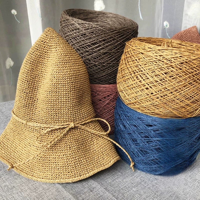 250g極細コットンストローラフィア糸、手編み、かぎ針編み、 - Crochet Bag Raffia のレビューと価格